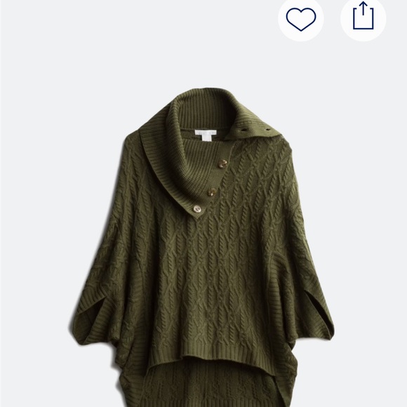 Design History Mariella Burton Detail Poncho Sweater - Picture 1 of 9
